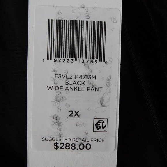 Eileen Fisher Velvet Ankle Pants Women's Plus Size 2X Black Wide Leg Silk Blend - Picture 8 of 9